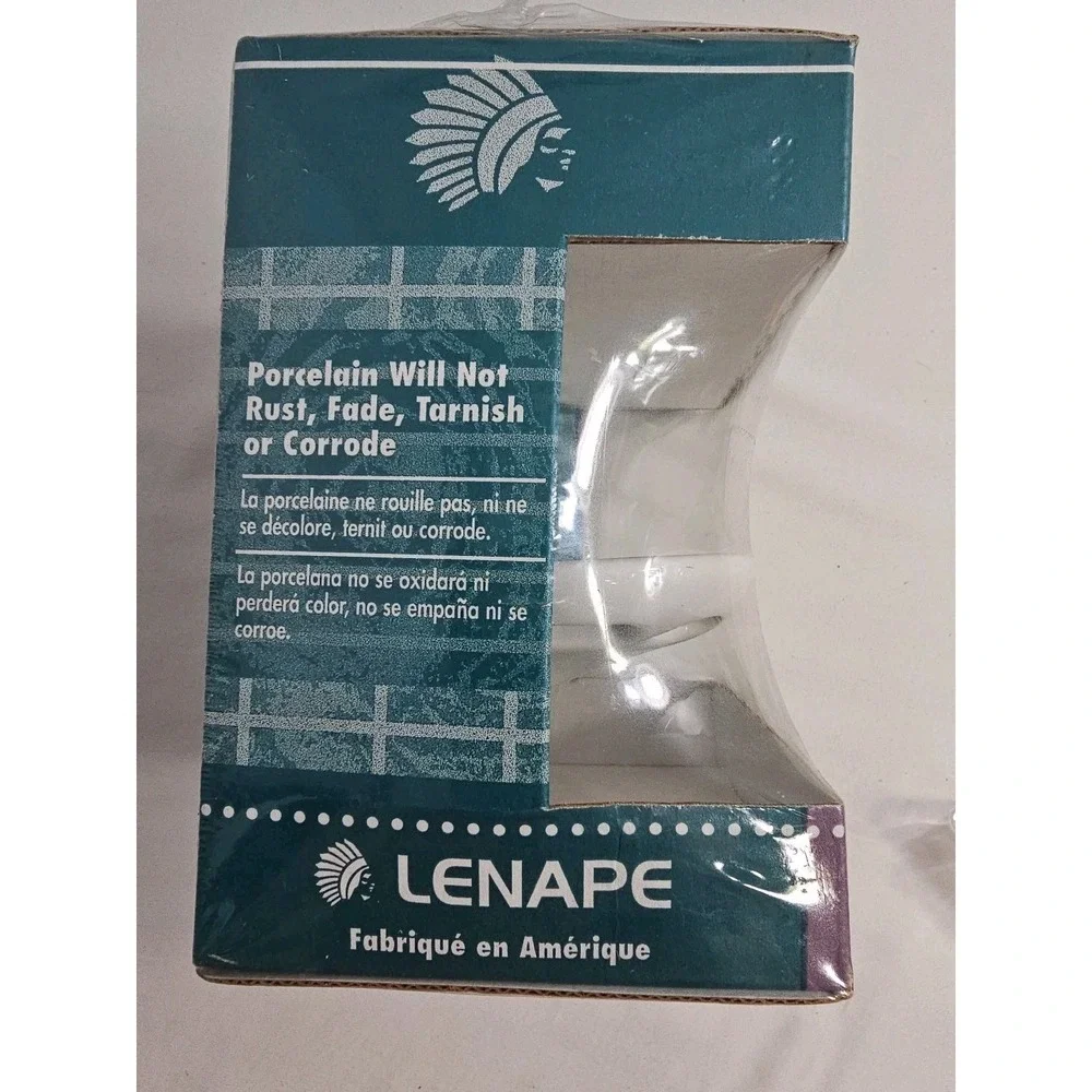 Vintage Lenape Porcelain Tooth Brush Holder - White - NEW SEALED Made 1999 USA